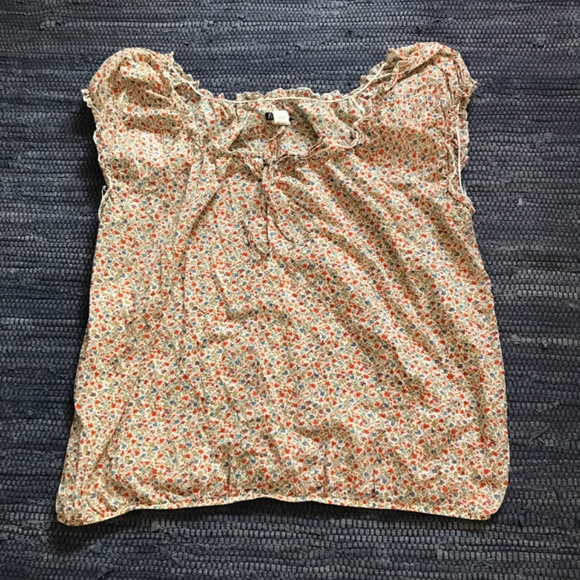 Cotton Ditsy Floral Peasant Blouse, Size 2X - Picture 11 of 11